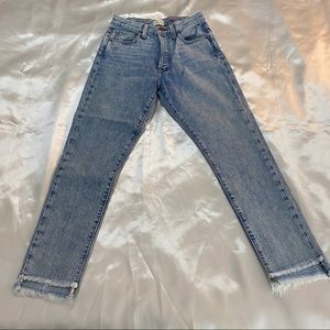 High Waisted Girlfriend Slim Jeans Alice + Olivia